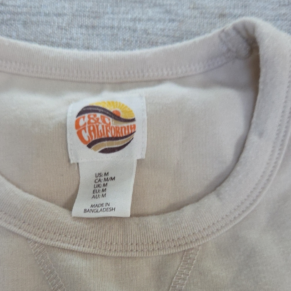 C&C California Beige Crew Neck Tee